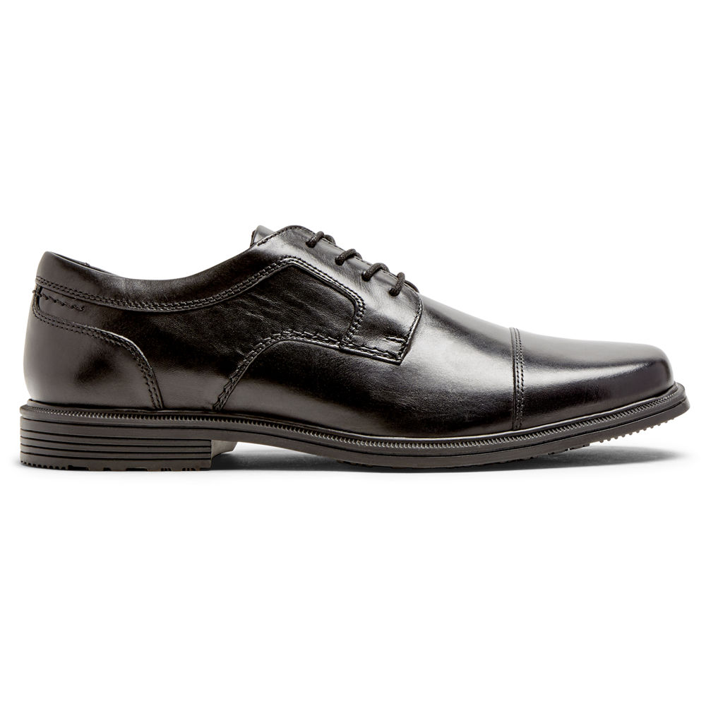 ロック ポート ビジネス シューズ メンズ 黒 - Robinsyn Waterproof Cap Toe - JXS420596